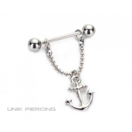 Piercing téton Ancre marine