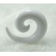 Plug écarteur acrylique spirale blanche