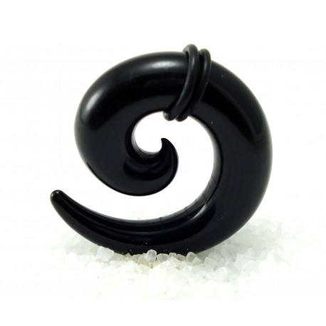 Plug écarteur acrylique spirale noire