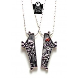 Pendentif  "The Nightmare Before Christmas"  Jack et Sally  Couple