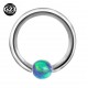 Piercing anneau opale bleue