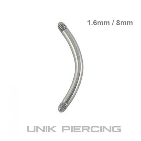 Piercing Barre courbée 1.6 mm