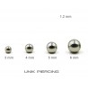 Accessoires Piercing Boule  Acier 1.2mm