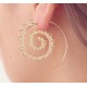 Boucles d'oreilles spirale doré