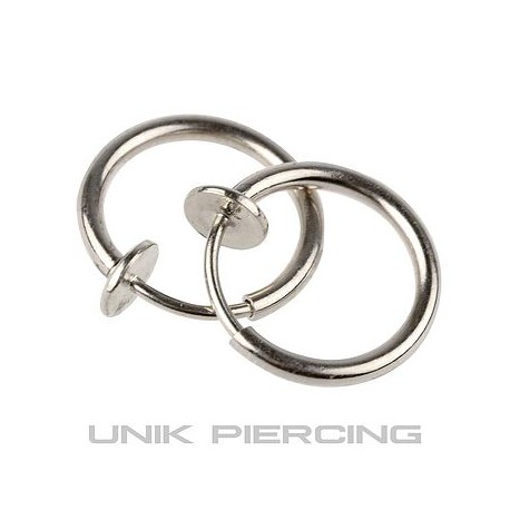 Faux piercing  anneaux  à clip 10mm