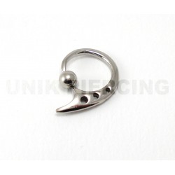 Piercing anneau clip  3 points acier