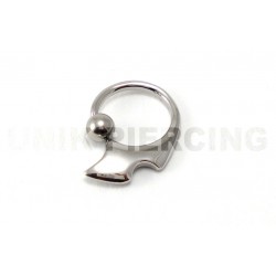 Piercing anneau clip tribal acier
